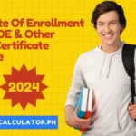 Certificate Of Enrollment DepEd